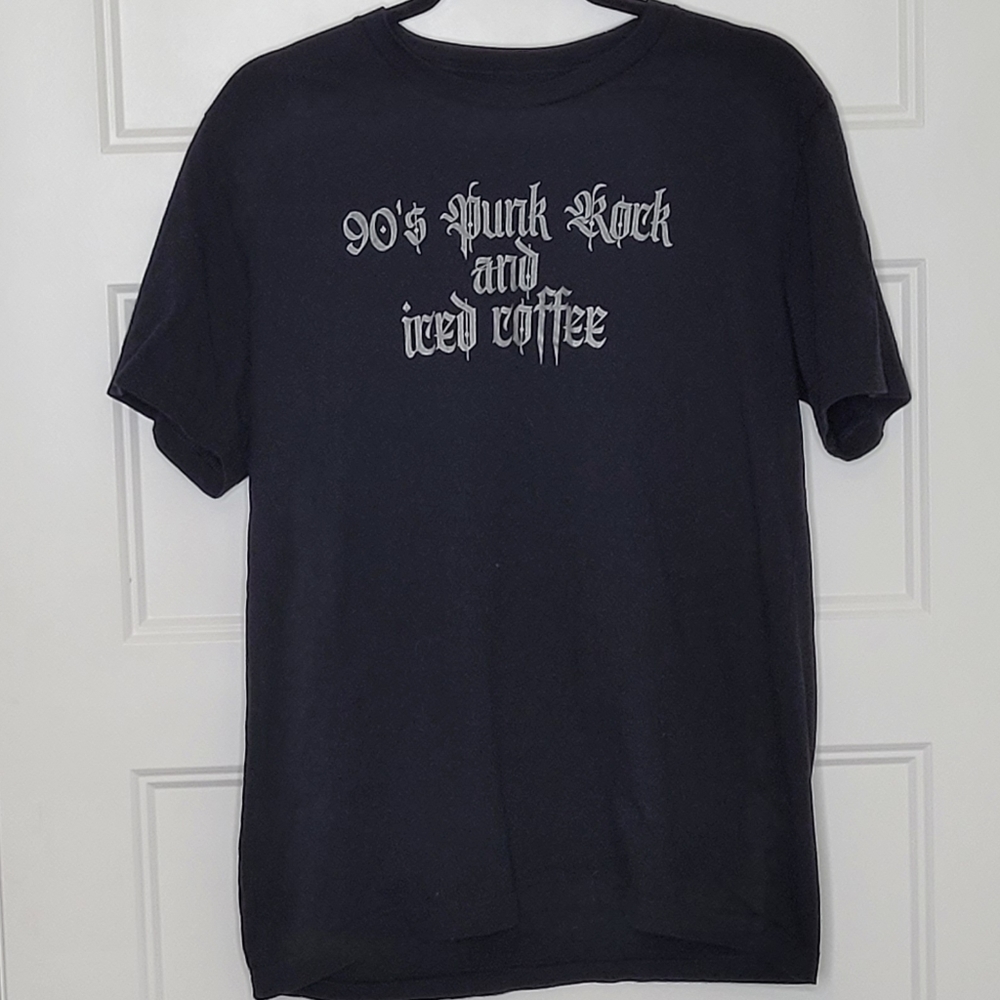 Bad Behavior Inc 90s Punk Rock and Iced Coffee L T-Shirt